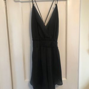 Urban Outfitters Open Back Black Romper
